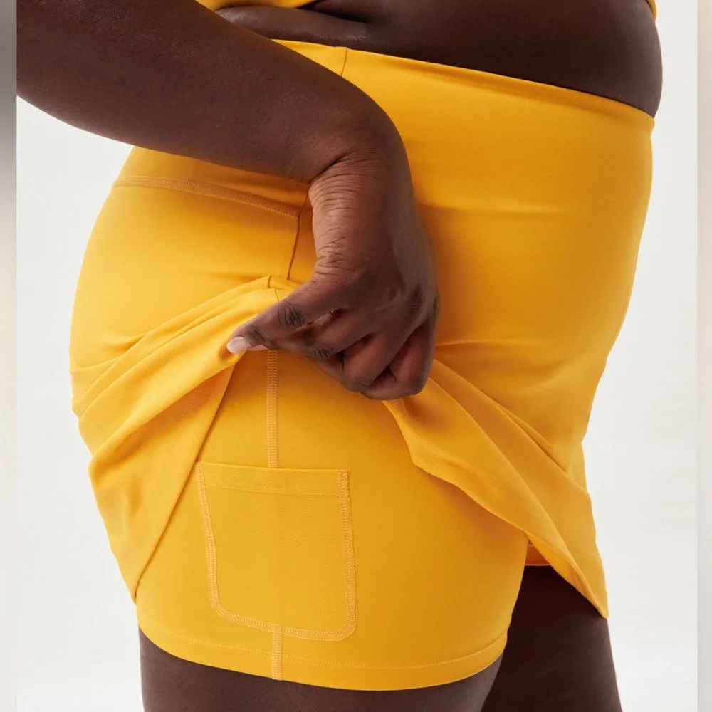 girlfriend collective Yellow Skort